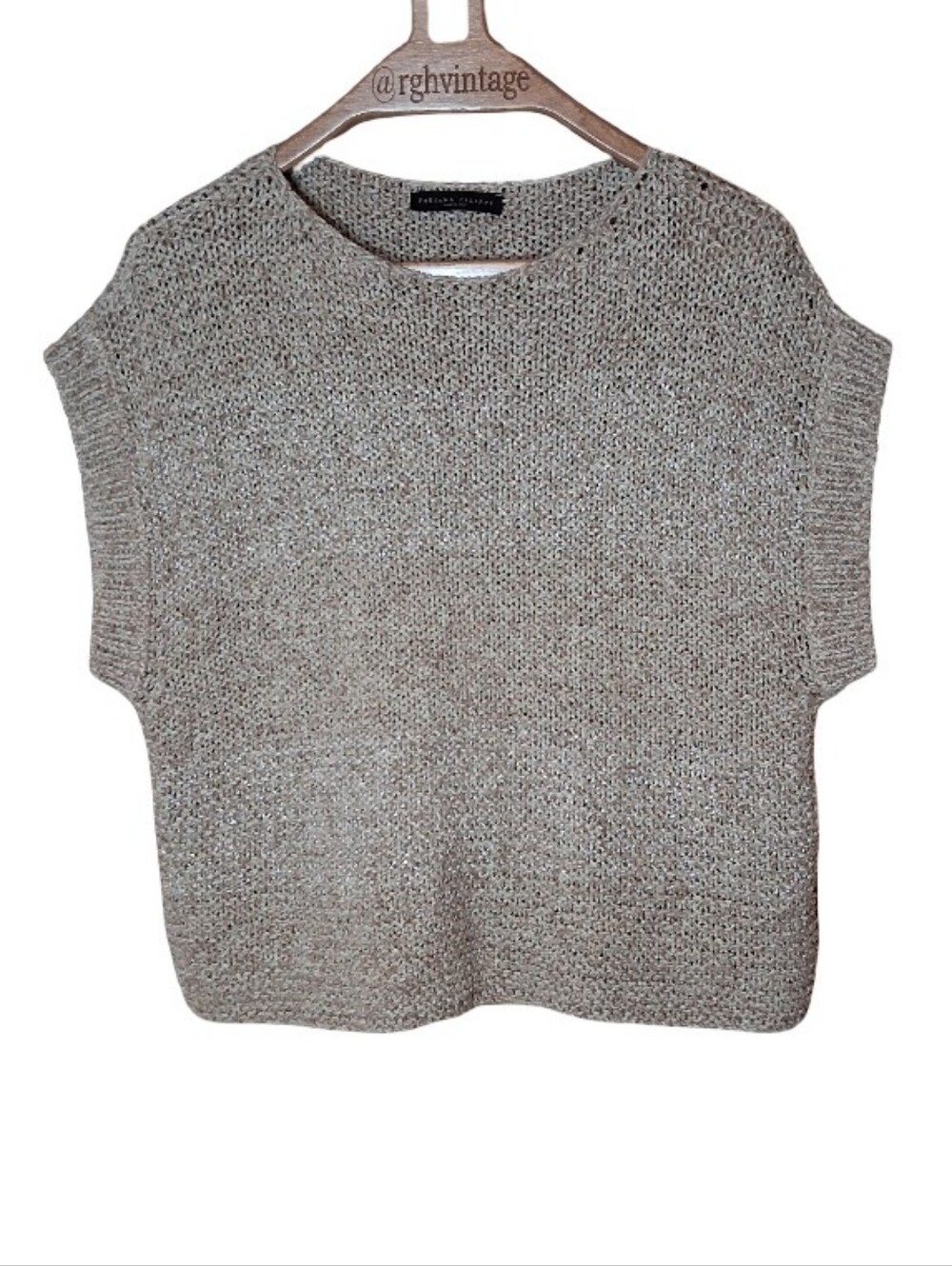 Fabiana Filippi Chunky Knit Sweater M Slouchy Knit Tan Cream